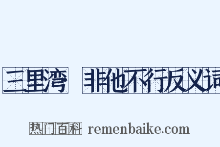 三里湾·非他不行反义词是什么意思的图片